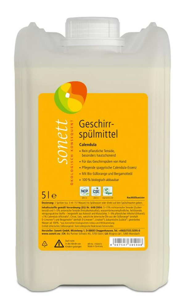 Produktfoto zu Sonett Geschirrspülmittel Calendula 5L