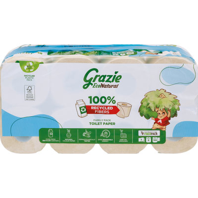 Produktfoto zu Grazie Eco Natural Recycling Toilettenpapier 3-lagig
