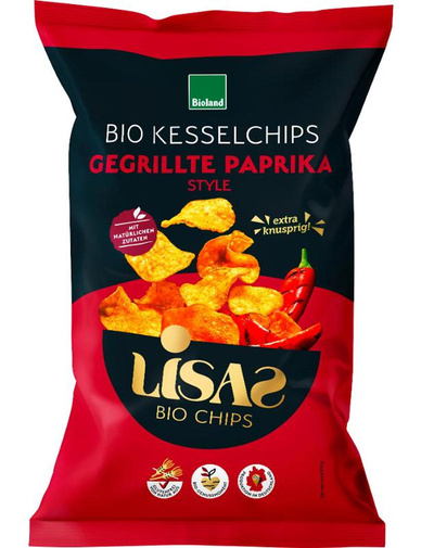 Produktfoto zu Lisas Bio-Kesselchips Gegrillt 115g