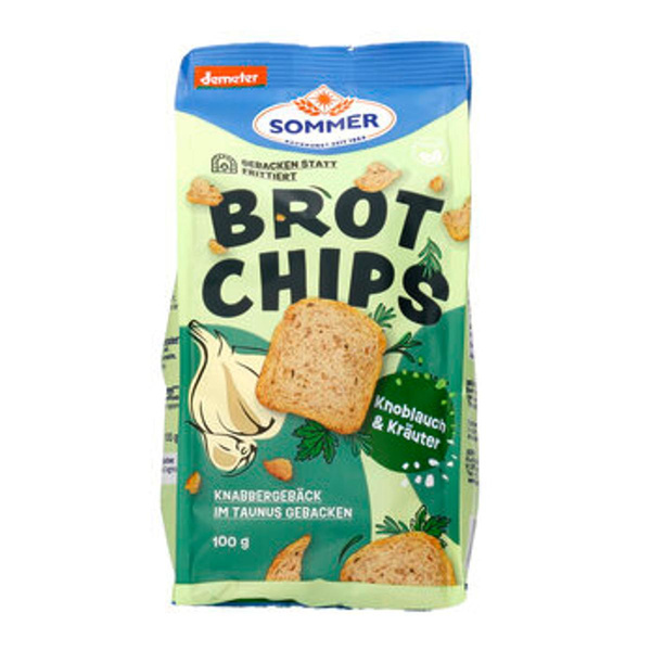 Produktfoto zu Sommer Brot Chips Knoblauch & Kräuter 100g