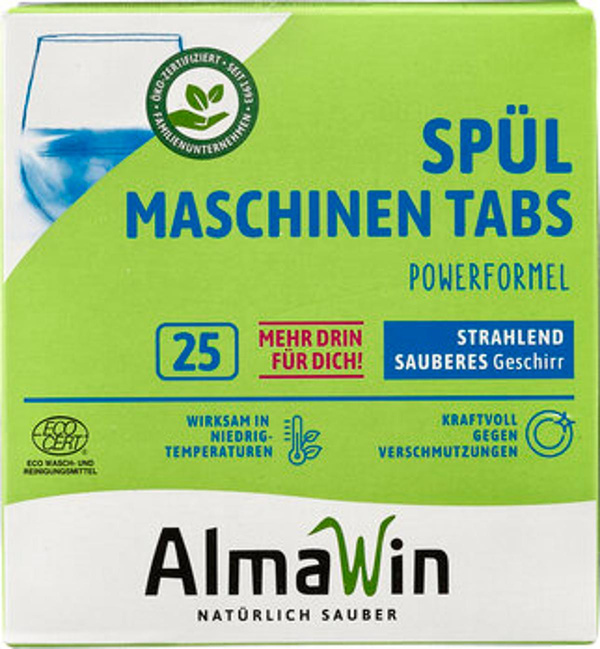 Produktfoto zu Almawin Spülmaschinen-Tabs 25 Stück