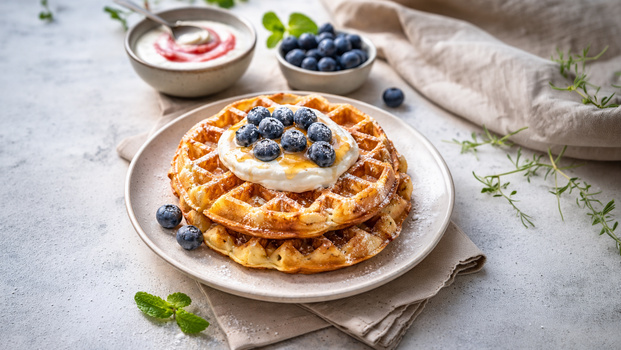 Rezeptbild für Skyr-Waffeln