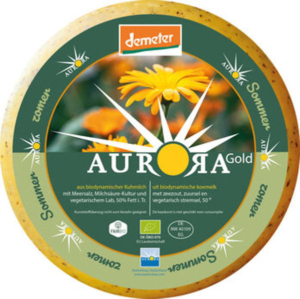Produktfoto zu Aurora Gold Sommerkäse mit Ringelblumen