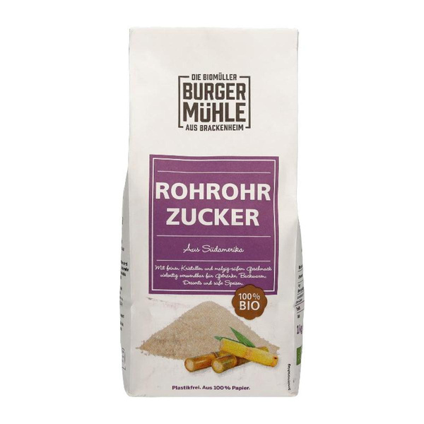 Produktfoto zu Burgermühle Rohrohrzucker 1kg