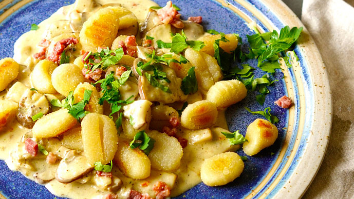 Rezeptbild für Gnocchi in  Pilzrahmsauce