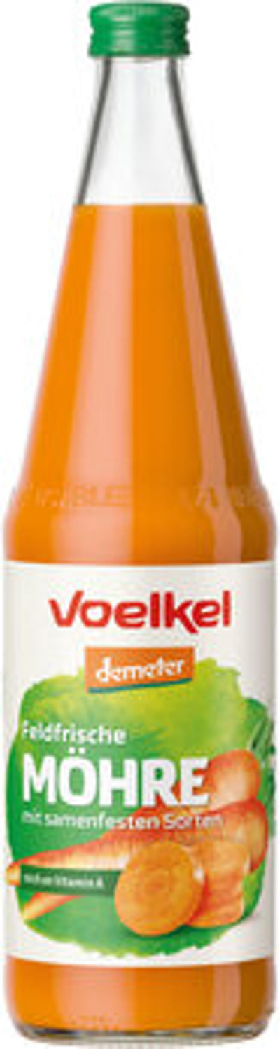 Produktfoto zu Voelkel Möhrensaft feldfrisch 0,7L