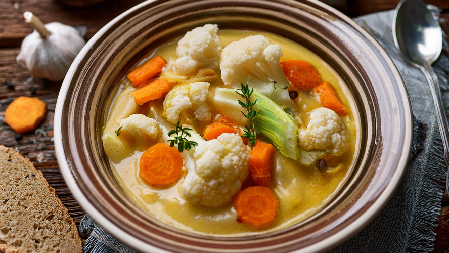 Rezeptbild für Blumenkohl-Möhrengemüse in Senf-Sahne