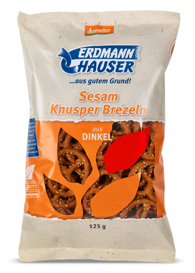 Produktfoto zu Dinkel-Knusperbrezel Sesam 125g