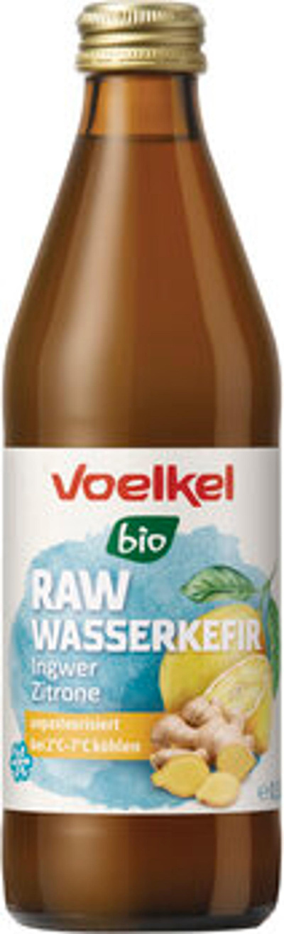 Produktfoto zu Voelkel RAW Wasserkefir Zitrone Ingwer 0,33L