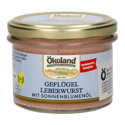Produktfoto zu Ökoland Geflügel Leberwurst 160g