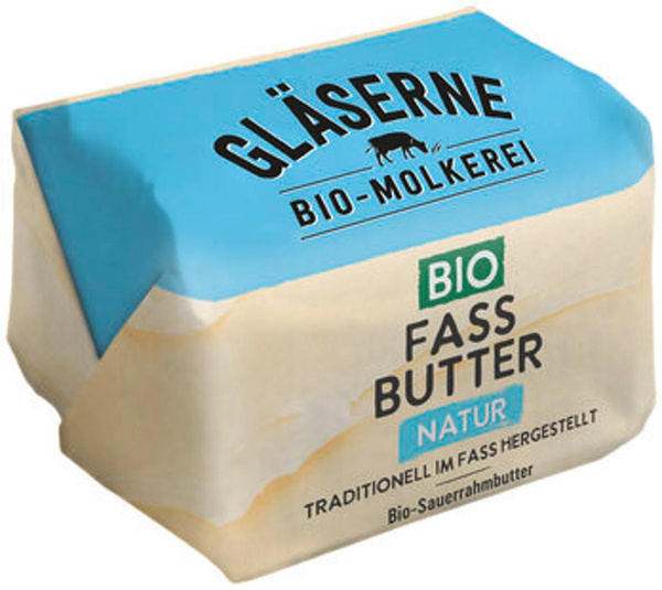 Produktfoto zu Gläserne Molkerei Fassbutter Sauerrahm natur 250 g
