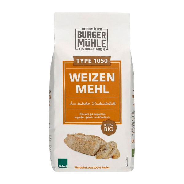 Produktfoto zu Burgermühle Weizenmehl Type 1050  1kg