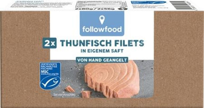 Produktfoto zu followfood Thunfisch im eigenen Saft Natur Duopack 2x80g