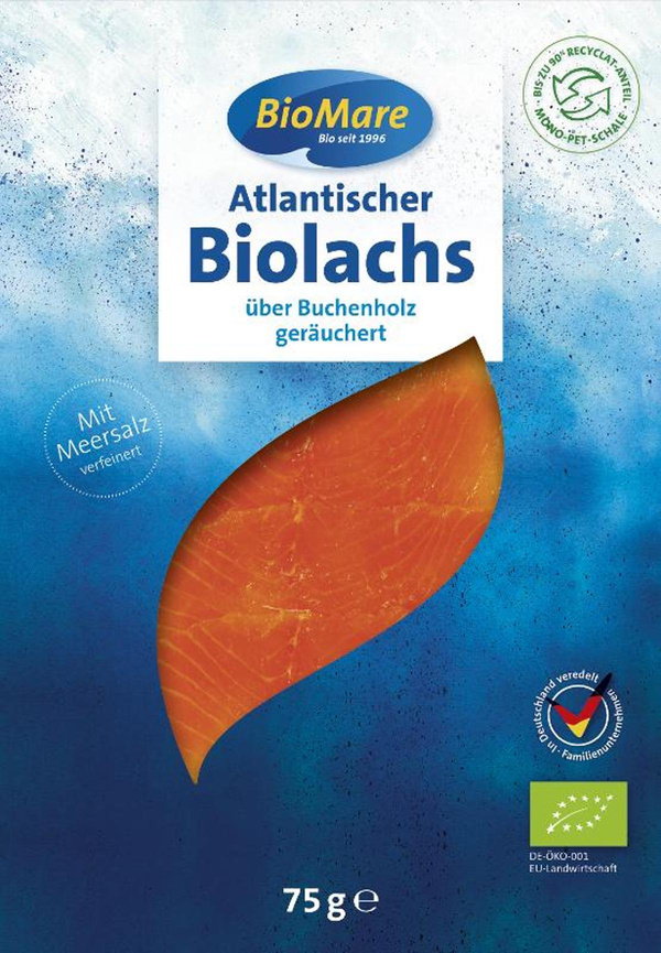Produktfoto zu Bio Mare Atlantischer Lachs, geräuchert 75g