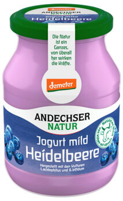 Produktfoto zu Andechser Joghurt Heidelbeere 500g