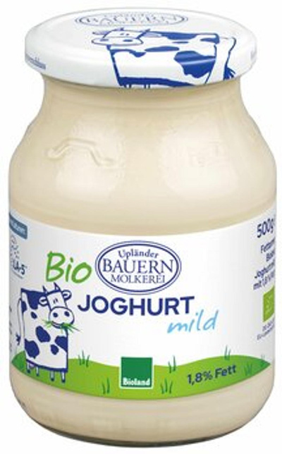 Produktfoto zu Upländer Naturjoghurt mild 1,5% 500g