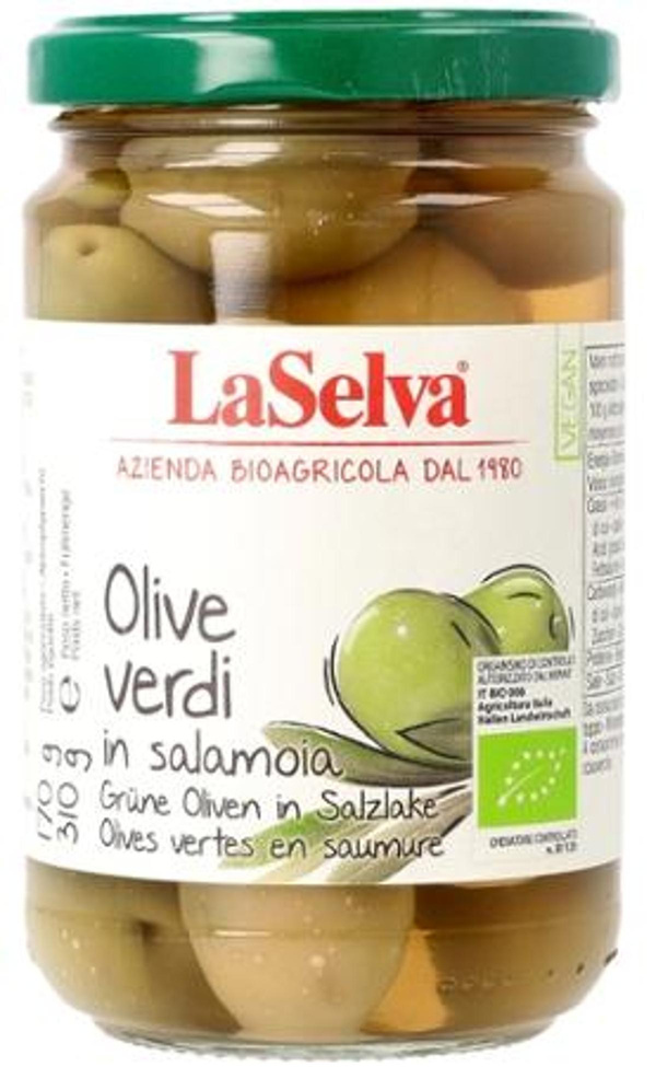Produktfoto zu LaSelva Grüne Oliven mit Stein 310g