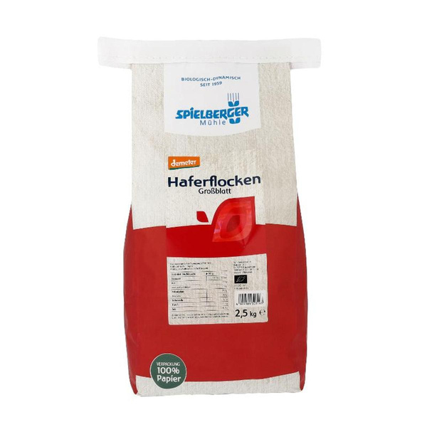 Produktfoto zu Spielberger Mühle Haferflocken Großblatt 2,5kg