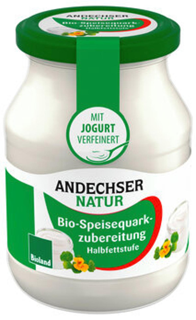 Produktfoto zu Andechser Quark Halbfettstufe 20% im Glas 500g