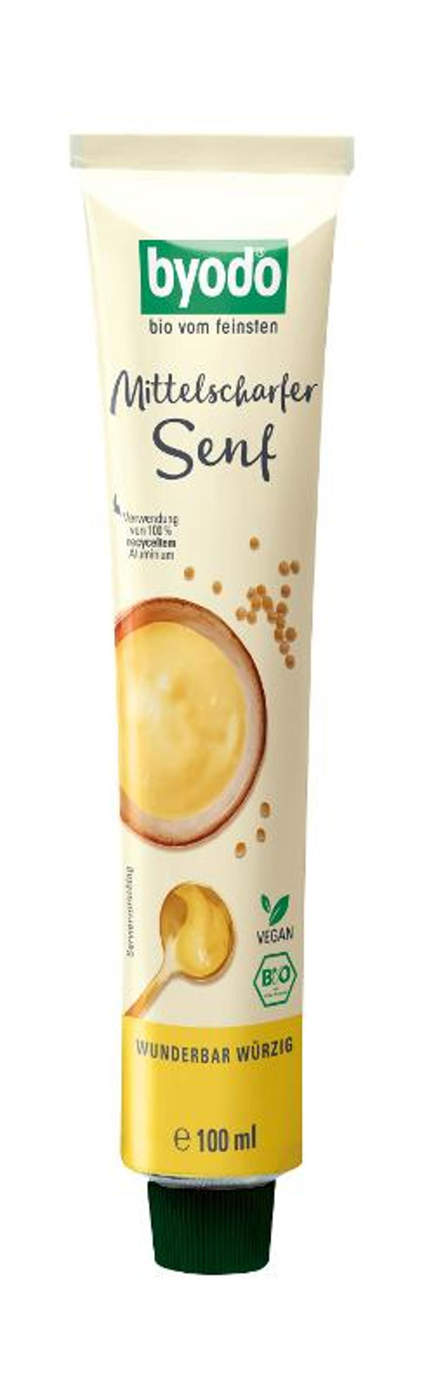 Produktfoto zu Byodo Mittelscharfer Senf Tube 100ml