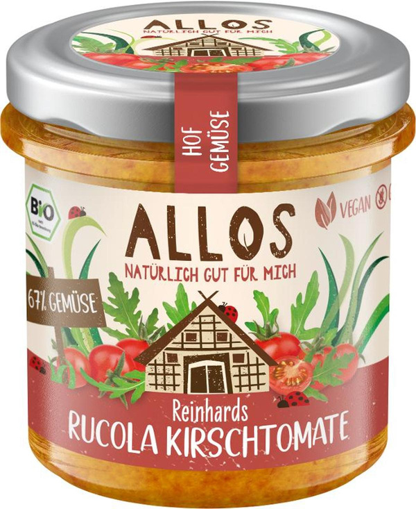 Produktfoto zu Allos Hofgemüse Rucola Kirschtomate 135g