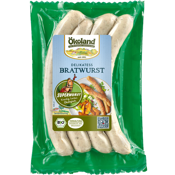 Produktfoto zu Ökoland Bratwürstchen 4 Stück 180g