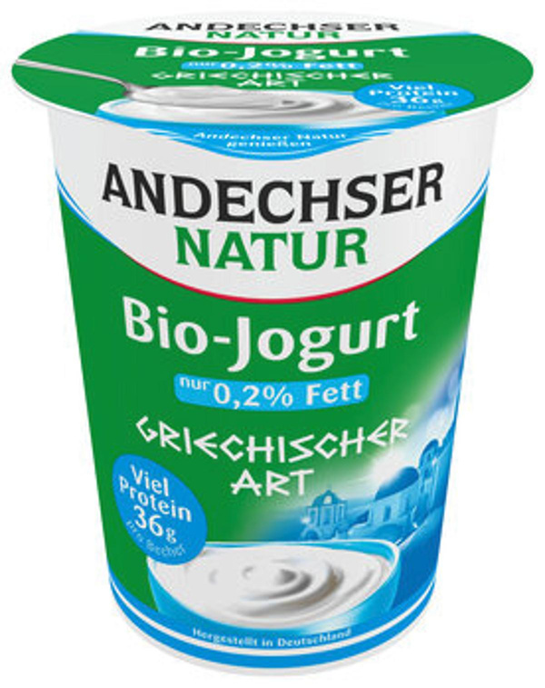 Produktfoto zu Andechser Joghurt griechische Art 0,2% 400g