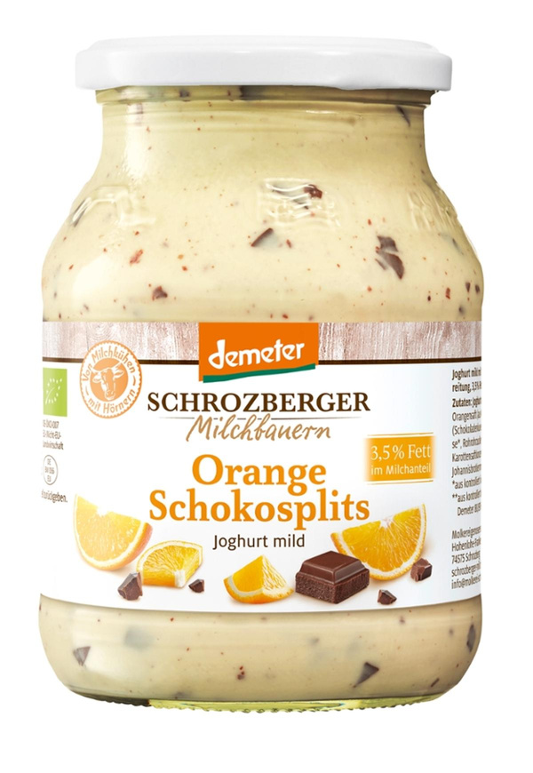 Produktfoto zu Schrozberger Joghurt Orange Schokosplits 500g