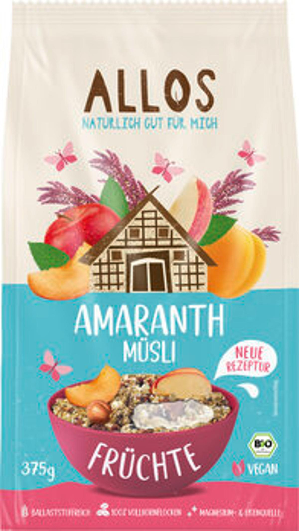 Produktfoto zu Allos Amaranth Früchte Müsli 375g
