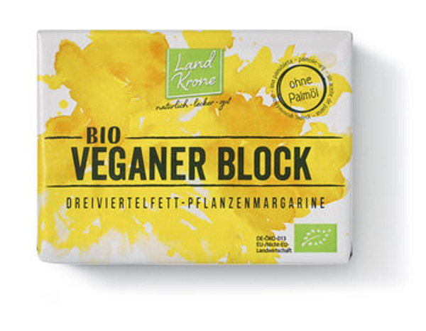 Produktfoto zu Landkrone vegane Margarine im Block 250g