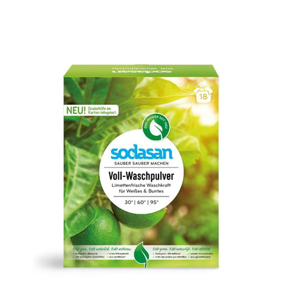 Produktfoto zu Sodasan Voll-Waschpulver Limette 1kg