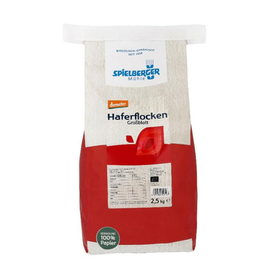 Produktfoto zu Spielberger Mühle Haferflocken Großblatt 2,5kg