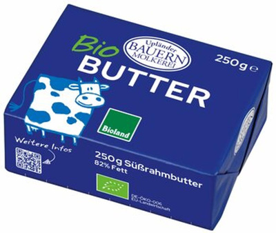 Produktfoto zu Upländer Butter Süßrahm 250g