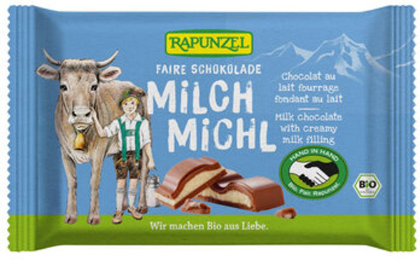 Produktfoto zu Rapunzel Milch Michl Schokolade mit Milchfüllung 100g