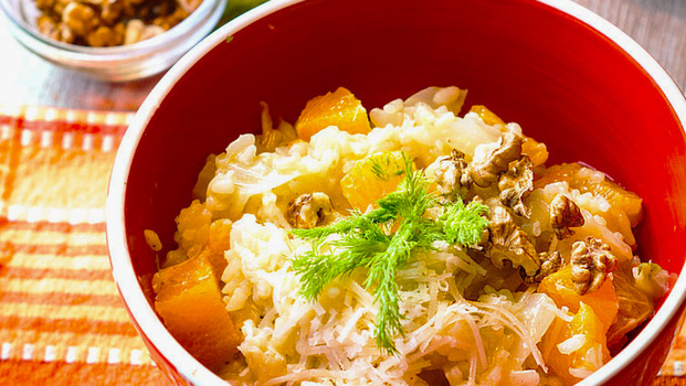 Rezeptbild für Fenchel-Risotto  mit Feldsalat