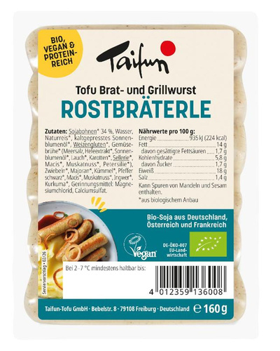 Produktfoto zu Taifun Tofu-Rostbräterle 160g