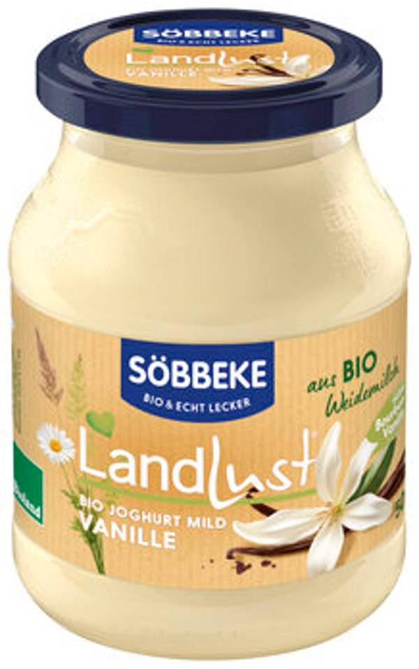 Produktfoto zu Söbbeke Weidemilch Joghurt Vanille mild 3,8% 500g