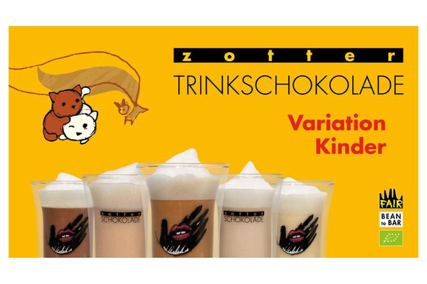Produktfoto zu Zotter Trinkschokolade Variation Kind 110g