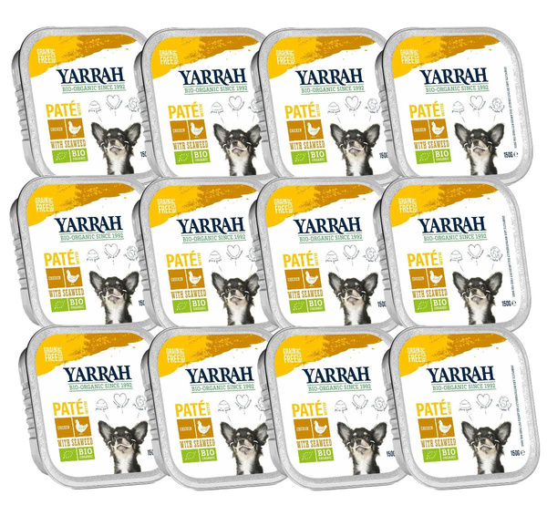 Produktfoto zu Yarrah Hund Paté Huhn mit Seetang 12x150g
