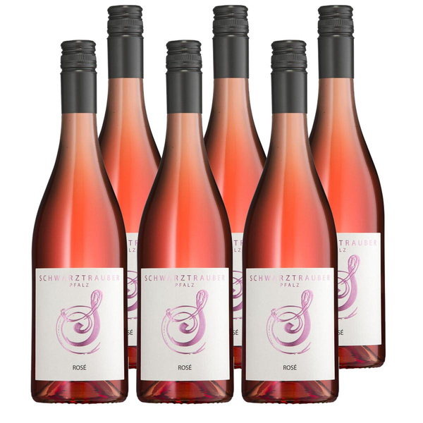 Produktfoto zu Kiste Schwarztrauber Rosé feinfruchtig 6x0,75l