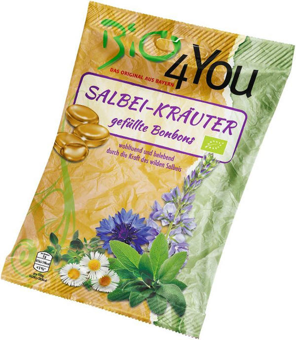 Produktfoto zu Bio4You Salbei Kräuter Bonbons 75g