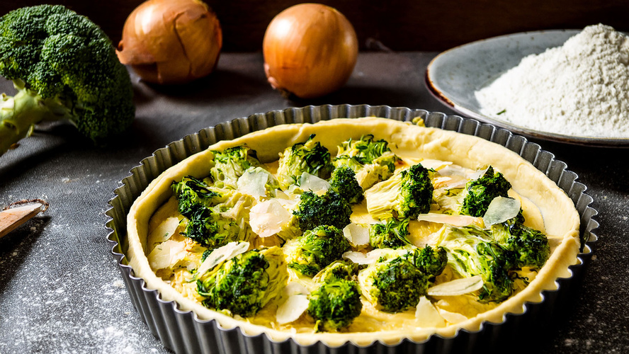 Rezeptbild für Senf-Broccoli-Quiche
