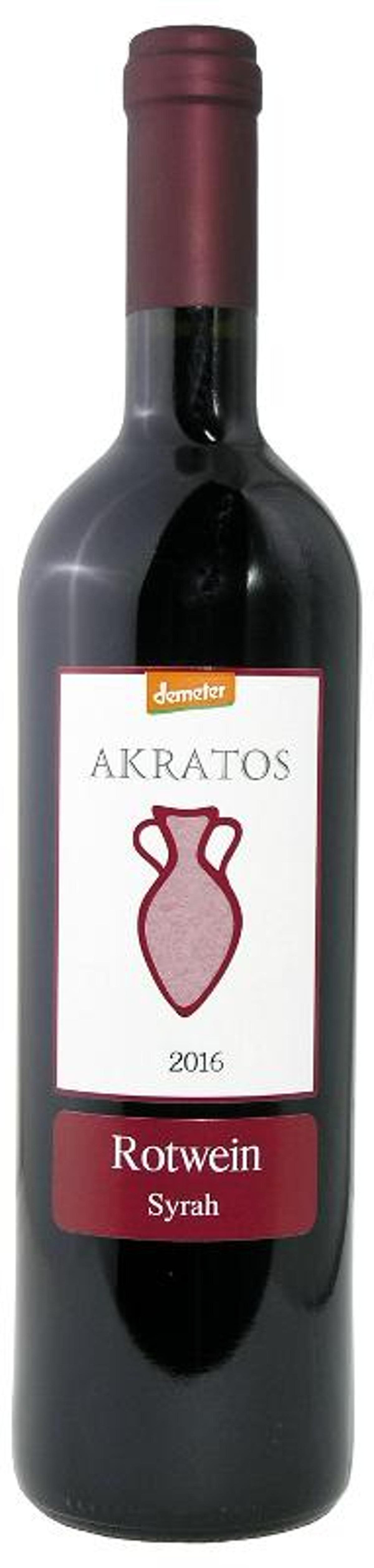 Produktfoto zu Akratos Syrah rot 0,75L