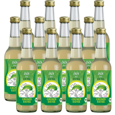 Produktfoto zu Kiste isis Grüner Eistee 12x0,33L