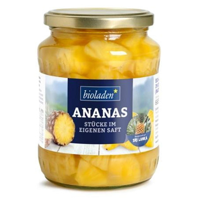 Produktfoto zu Bioladen* Ananas Stücke 720ml