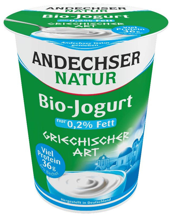 Produktfoto zu Andechser Joghurt griechische Art 0,2% 400g
