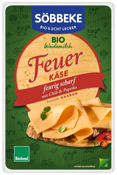 Produktfoto zu Söbbeke Weidemilch Feuerkäse Scheiben 125g