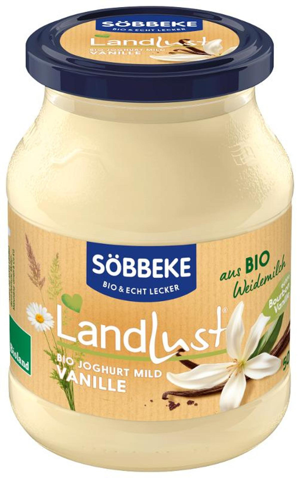 Produktfoto zu Söbbeke Weidemilch Joghurt Vanille mild 3,8% 500g