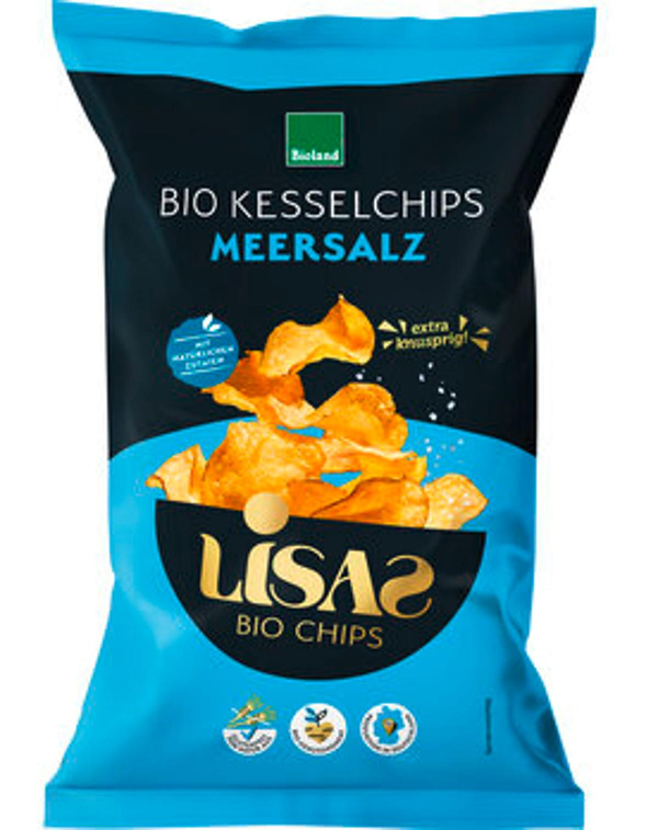 Produktfoto zu Lisas Bio-Kesselchips Meersalz 115g