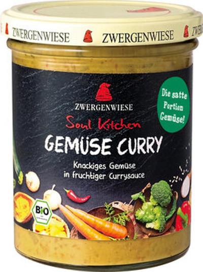 Produktfoto zu Zwergenwiese Soul Kitchen Gemüse Curry 370g